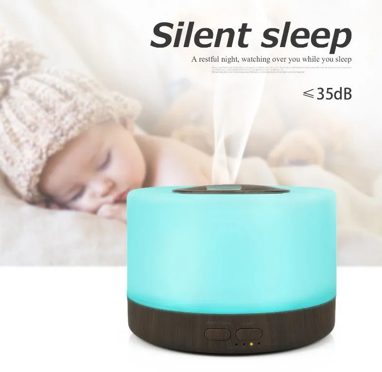500ml Ultrasonic Air Humidifier – Essential Oil Aromatherapy Diffuser